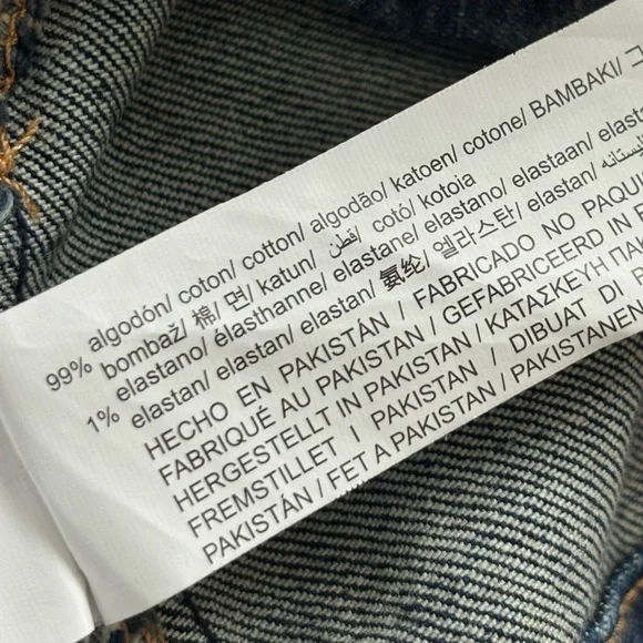 ZARA Strapless Cropped Corset-Style Blue Denim Tube Top—NWT—L - Picture 8 of 9